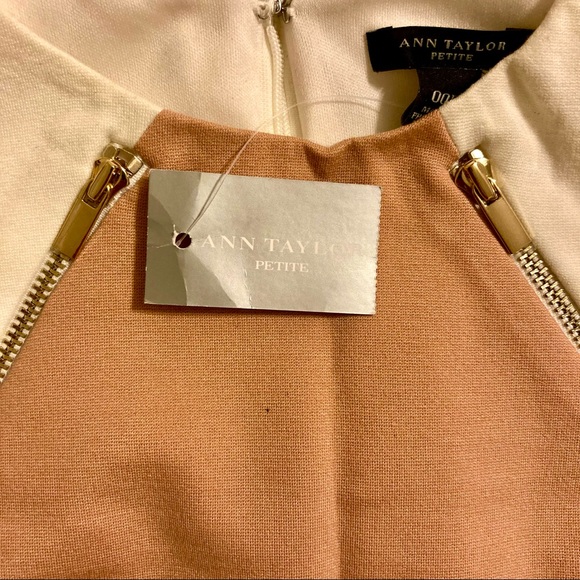 [New] ANN TAYLOR Bodycon Dress with Gold Hardware Size: 00P - Picture 5 of 5